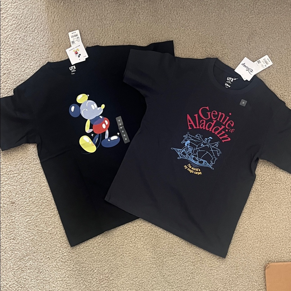 NEW Uniqlo UT Disney Mickey Aladdin Kids size 13